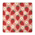 thumbnail image 1 of Strawberry Plants Fruit Flower Pink Pattern Square Fitted Tablecloth with Elastic Edge,Square Table Cover,Washable Elastic Table Cover for Home Kitchen Party Decor 34"x34", 1 of 6