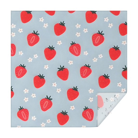 Strawberry Plants Fruit Flower Square Tablecloth,Waterproof Square Table Cover,Wipeable Spillproof Washable Table Cover for Home Kitchen Party Decor 42"X42"(107x107cm)