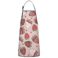 thumbnail image 1 of Strawberry Plants Fruit Heart Beige Pattern Apron-Garden Aprons for Women with Pockets-Cotton Linen Waterproof Kitchen Cooking Gardening Aprons Adjustable for Kitchen,Cooking,BBQ and Salon 33x27 Inch, 1 of 7