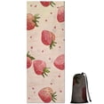 thumbnail image 1 of Strawberry Plants Fruit Heart Beige Pattern Hot Yoga Mat Towel Non Slip for Hot Yoga - Quick-Drying Yoga Mat Cover with 4 Corner Pockets with Travel Bag - Hot Yoga Towel Non Slip 70"x26", 1 of 6
