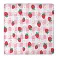 thumbnail image 1 of Strawberry Plants Fruit Heart Daisy Checkered Square Fitted Tablecloth with Elastic Edge,Square Table Cover,Washable Elastic Table Cover for Home Kitchen Party Decor 36"x36", 1 of 6