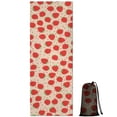 thumbnail image 1 of Strawberry Plants Fruit Heart Hot Yoga Mat Towel Non Slip for Hot Yoga - Quick-Drying Yoga Mat Cover with 4 Corner Pockets with Travel Bag - Hot Yoga Towel Non Slip 70"x26", 1 of 6