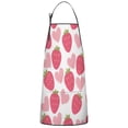 thumbnail image 1 of Strawberry Plants Fruit Heart White Pattern Apron-Garden Aprons for Women with Pockets-Cotton Linen Waterproof Kitchen Cooking Gardening Aprons Adjustable for Kitchen,Cooking,BBQ and Salon 33x27 Inch, 1 of 7