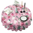 thumbnail image 1 of Strawberry Plants Fruit Leaf Stripe Round Tablecloth 60"x60",Wrinkle Wipeable Table Cloth for Kitchen Dining Room Picnic Patio Party, 1 of 6
