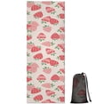 thumbnail image 1 of Strawberry Plants Fruit Light Pink Pattern Hot Yoga Mat Towel Non Slip for Hot Yoga - Quick-Drying Yoga Mat Cover with 4 Corner Pockets with Travel Bag - Hot Yoga Towel Non Slip 70"x26", 1 of 6