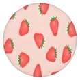 thumbnail image 1 of Strawberry Plants Fruit Light Pink Pattern Round Fitted Tablecloth with Elastic Edge,Dining Table Cover Waterproof,Outdoor Round Tablecloth for Camping,Dining,Indoor and Outdoor, 1 of 7