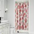 thumbnail image 1 of Strawberry Plants Fruit Light Pink Pattern Shower Curtain 36"x72" ,Bathroom Decorative Shower Curtains Set with 12 Hooks,Modern Waterproof Washable Shower Curtain, 1 of 6