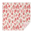 thumbnail image 1 of Strawberry Plants Fruit Light Pink Pattern Square Tablecloth,Waterproof Square Table Cover,Wipeable Spillproof Washable Table Cover for Home Kitchen Party Decor 52"x52"(132x132cm), 1 of 6