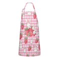 thumbnail image 1 of Strawberry Plants Fruit Rabbit Checkered Apron-Garden Aprons for Women with Pockets-Cotton Linen Waterproof Kitchen Cooking Gardening Aprons Adjustable for Kitchen,Cooking,BBQ and Salon 33x27 Inch, 1 of 7