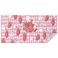 thumbnail image 1 of Strawberry Plants Fruit Rabbit Checkered Rectangle Tablecloth 60"x120",Waterproof Polyester Rectangle Table Cloth, Wipeable Spillproof Polyester Tablecloth for Dining, Camping, Indoor and Outdoor, 1 of 6