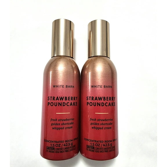 Strawberry Poundcake Concentrated Room Spray, White Barn by Bath & Body Works, Pack of 2