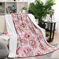 thumbnail image 1 of Strawberry Princess Pattern Blanket,Comfortable Soft Flannel Throw Blanket,All Season,Warm Lightweight Blankets for Sofa Bed Couch Living Room Chair,60"x80", 1 of 4