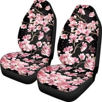 Strawberry Print Car Seat Covers for Women Ladies Universal Bucket Front Seats Protector Fits for Car SUV Sedan Truck 2PCs Set
