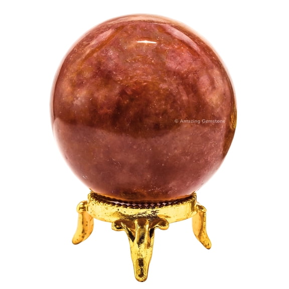 Strawberry Quartz Crystal Ball Sphere 1.5" Inches