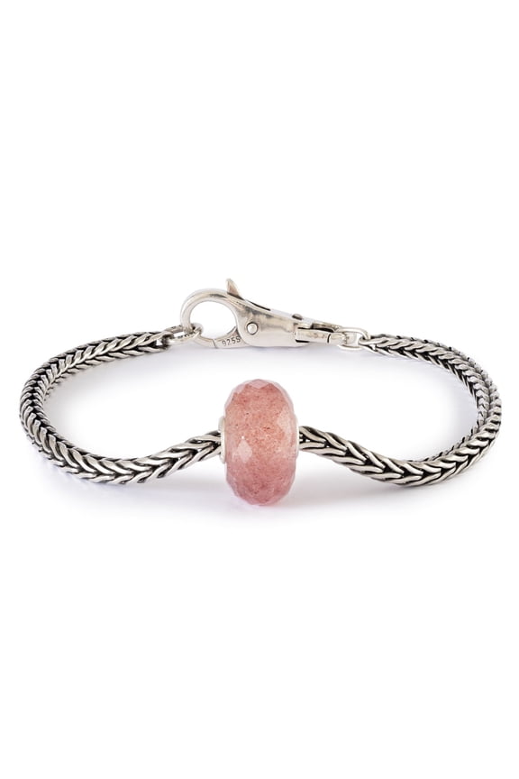 Jewelry, Silver Strawberry Quartz Charm Bracelet, Size 7.1"
