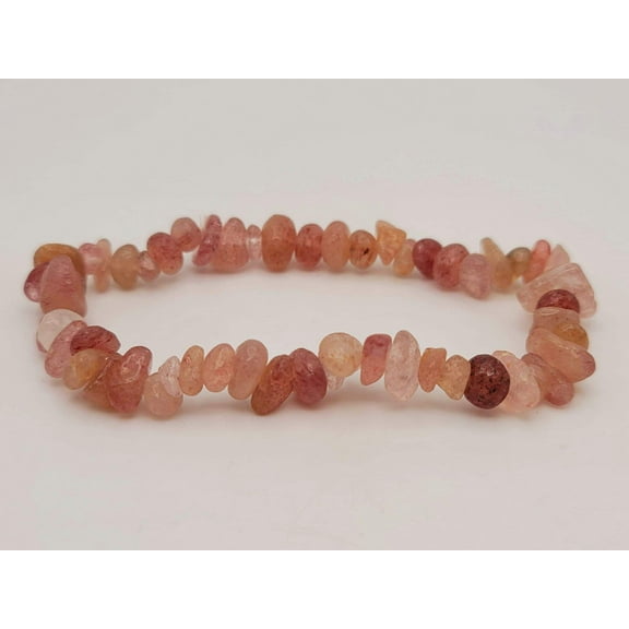 Strawberry Quartz Natural Healing Bracelet Chip Bracelet