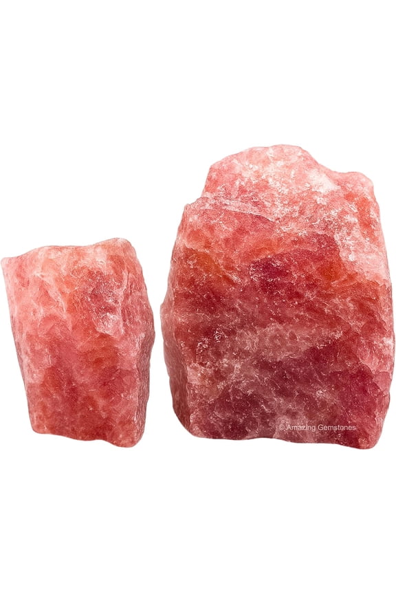 Strawberry Quartz Raw Crystals and Healing Stones (2 Pieces)