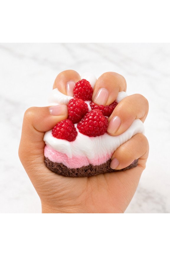 Strawberry Raspberry Cake Squishy Toy Simulated Food Stress Relief Bursting Mud Super Soft Texture Decompression Play