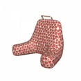 thumbnail image 1 of Strawberry Reading Pillow Cover, Continuing Pattern of Fruit Doodles Organic Foods, Unstuffed Printed Bed Rest Case from Soft Fabric, XL Size, Dark Coral Olive Green, by Ambesonne, 1 of 4