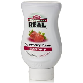 Strawberry Real Strawberry Puree Infused Syrup, 16.9 fl oz Bottle