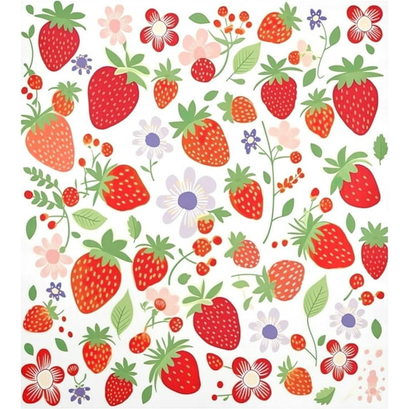 Strawberry Red Dishwasher Magnet Covers for The Front Magnetic Dishwasher Decorative Cover Home Cabinet Decals 23" x 26" Refrigerator Door Decor