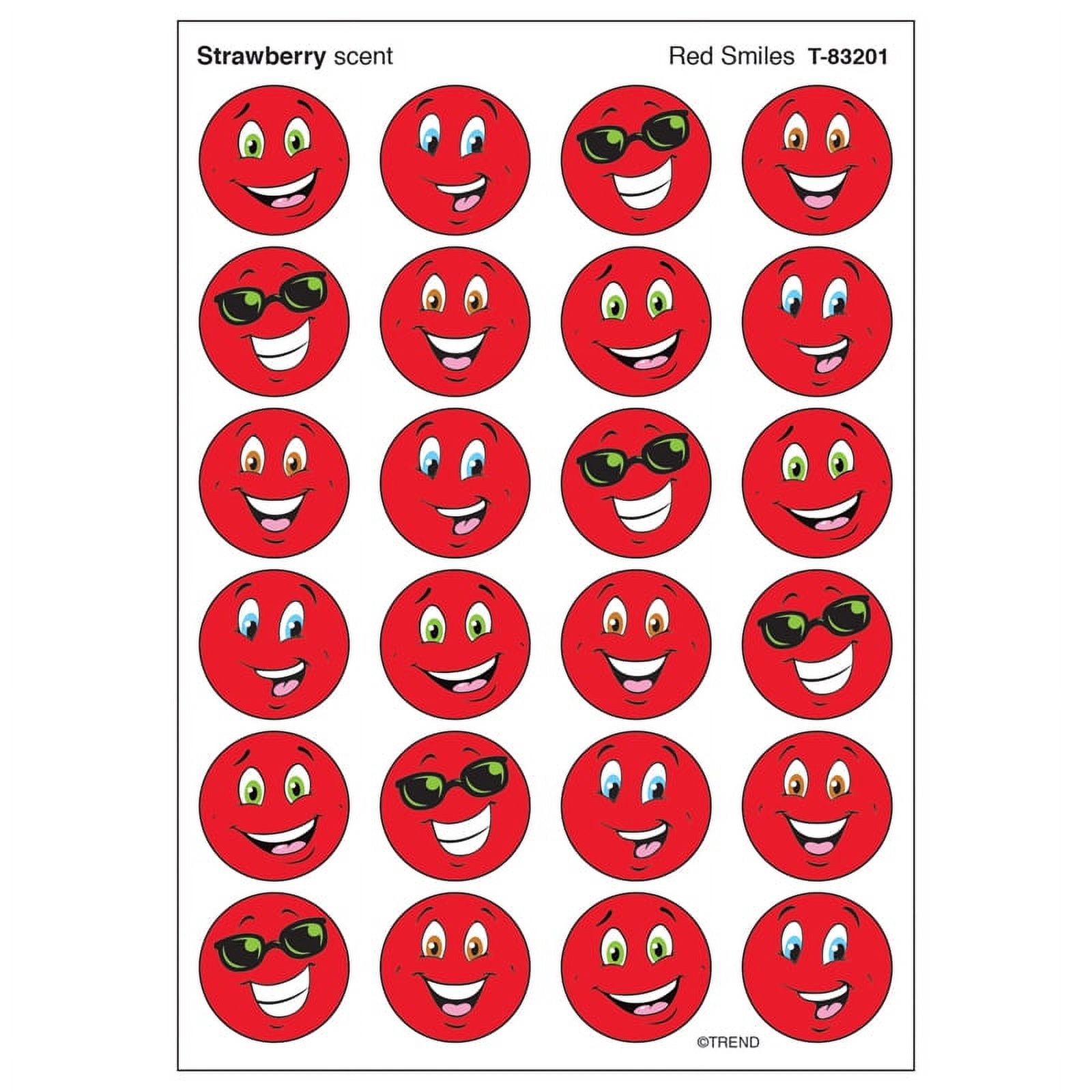 Strawberry Red Smiles TREND Scratch 'n Sniff Stinky Stickers - Walmart.com