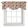 thumbnail image 1 of Strawberry Rustic Tie Up Valance Curtains for Windows, Kitchen Curtains Window Treatments, Beige Spring Summer Floral Fruit Short Window Shades Valances for Bedroom Bathroom Cafe 54"x18", 1 of 8
