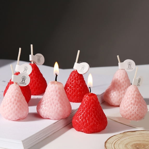 Strawberry Scented Candle | Natural Soy Wax Aromatherapy Red Jar | Unique Home Décor Long-Lasting Fragrance | Gift Boxed | 1 Piece | 1.18 x 1.18 x 1.57 in