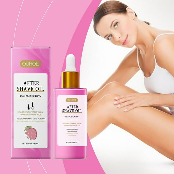 Strawberry Scented Hair Removal Care Oil gently moisturizes, nourishes, smoothes and cares for your skin.-2pcs