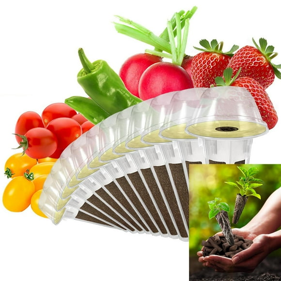 Strawberry Seed Pod Kit for AeroGarden, idoo, Ahopegarden with Red Strawberry, Radish, Green Pepper, Red HeirloomCherry Tomato, Golden Harvest Cherry Tomato - Compatible with All Hydroponics (12-Pod)