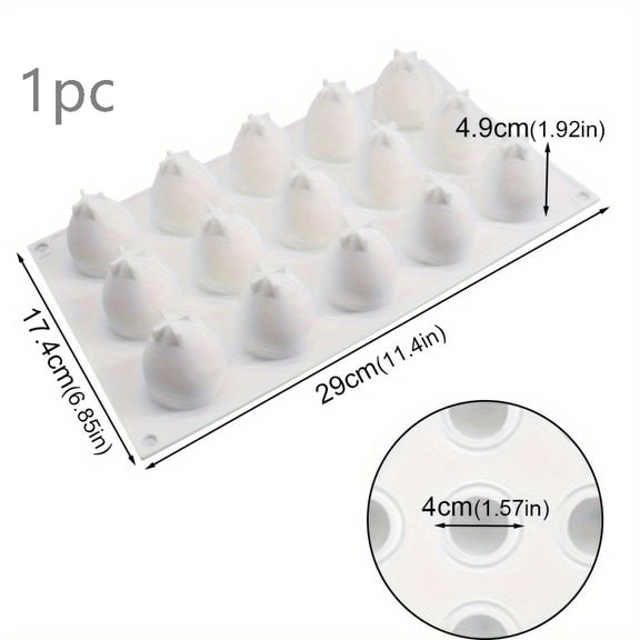 Strawberry Shape Silicone Mold - 3D Dessert Maker for Cakes, Mousse, and Chocolates