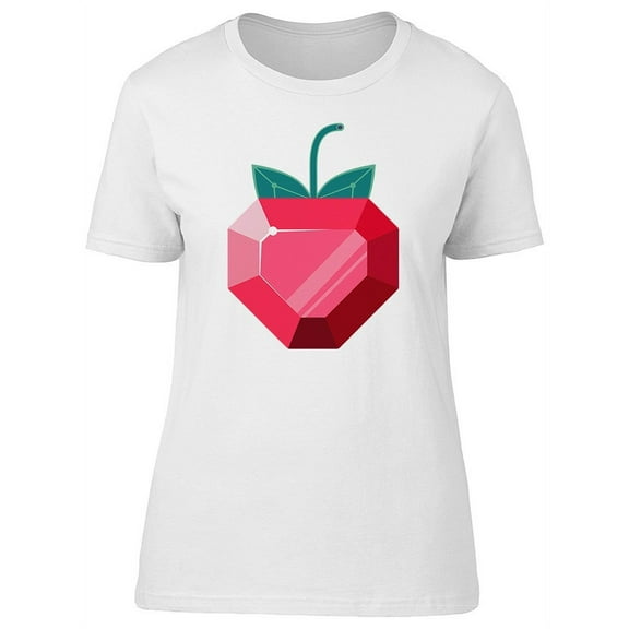 Strawberry Shaped Ruby  T-Shirt Women -Image by Shutterstock, Female Medium