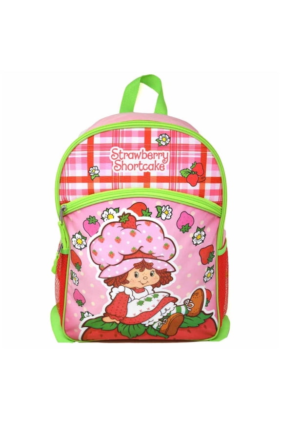 Strawberry Shortcake 16" Backpack Bottom Half Moon with 1 Front Pocket