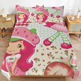 Strawberry Shortca_ke Novelty Anime Funny Bedding Sets Twin Duvet Cover