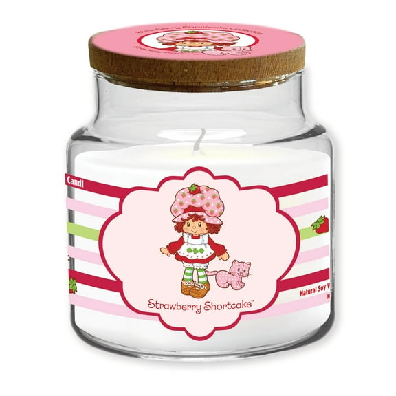Strawberry Shortcake 18 oz Strawberry Shortcake Striped Candle