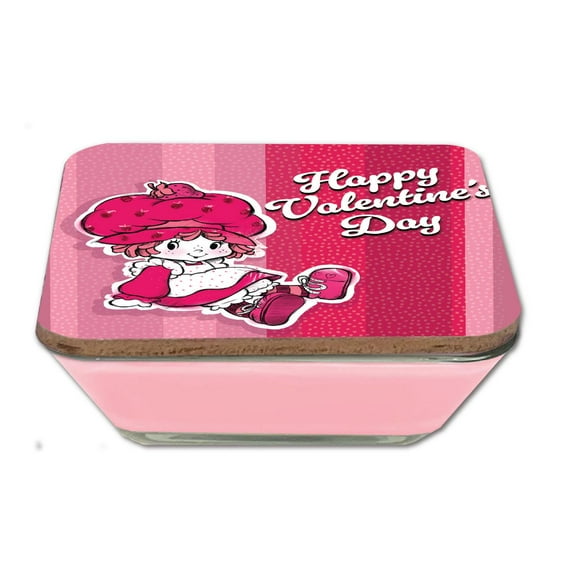 Strawberry Shortcake 20 oz Happy Valentine's Day Candy Dish Candle