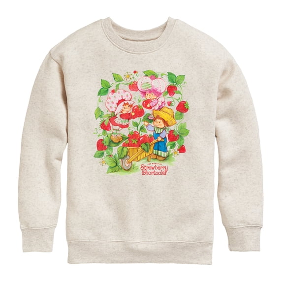 Strawberry Shortcake - Coquette Heart - Youth Girls Crew Fleece Sweatshirt