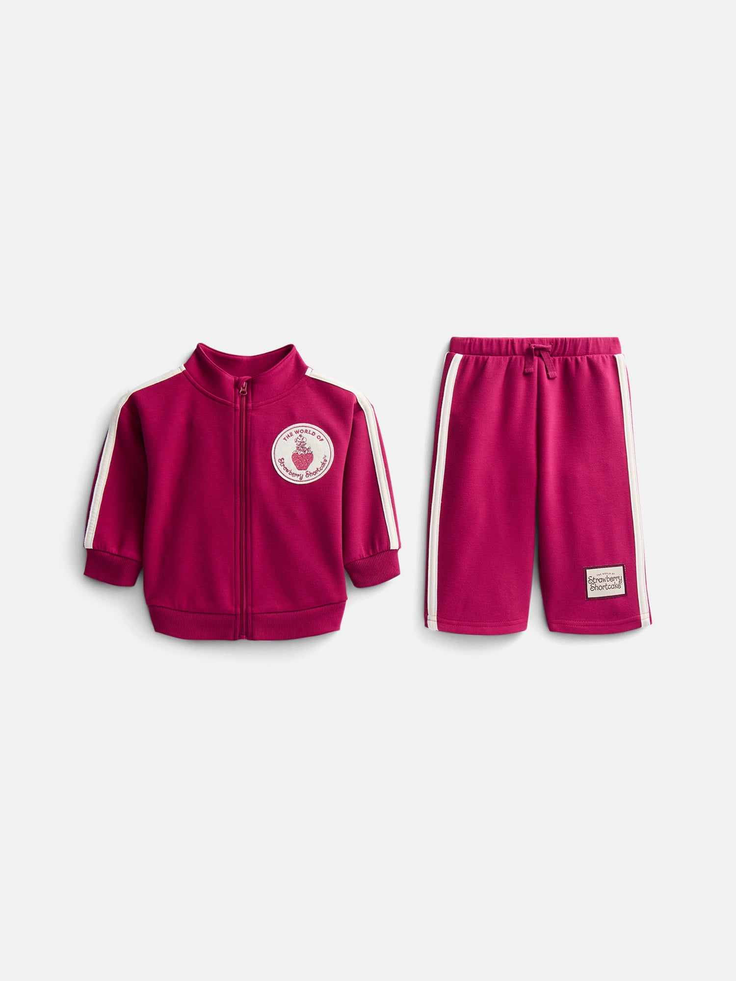 Strawberry Shortcake Baby Girls Full Zip Tracksuit, 2-Piece, Sizes 0/3M-24M