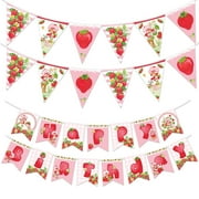Strawberry Shortcake Banner & Pennants Kit - Strawberry Shortcake Birthday Supplies