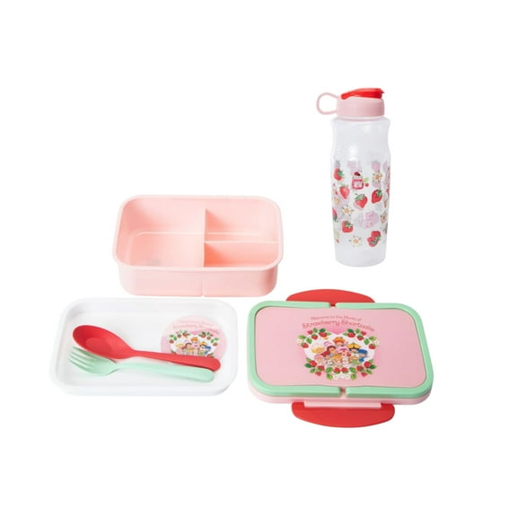 Strawberry Shortcake Bento Box & Bottle Set Lunch Kit with Utensils