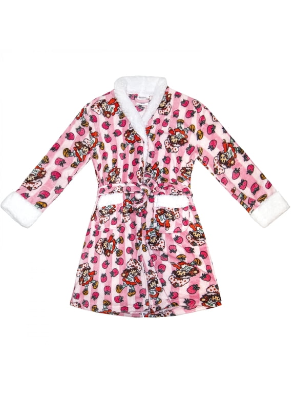 Berries and Stripes Sherpa Lined Robe-Large/XLarge