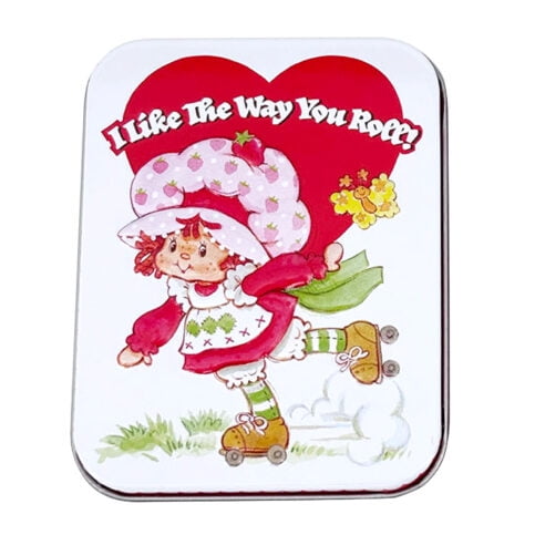Strawberry Shortcake Berry Favorite Valentine Hard Candy Tin, Sour Strawberry Flavored Hearts, 1.5 Ounces