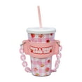 thumbnail image 1 of Strawberry Shortcake Berry Good Times Pink Plastic Cup With Lid and Straw, 1 of 4