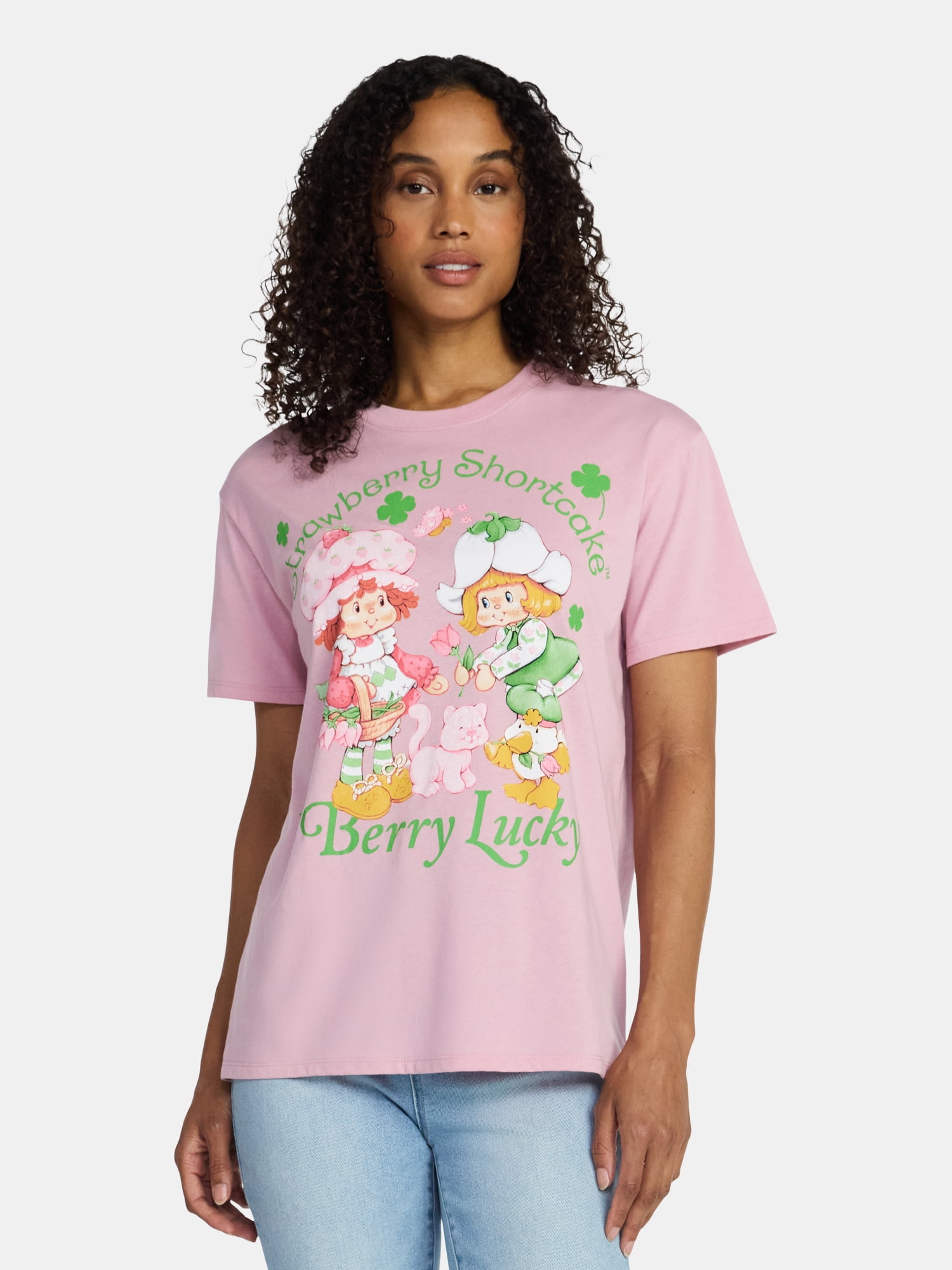 Strawberry Shortcake Women's St. Patrick's Day Berry Lucky Graphic Tee, Sizes XXS-XXL