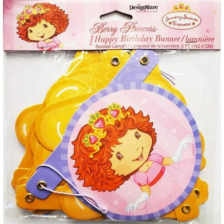 Strawberry Shortcake 'Berry Princess' Happy Birthday Durable Party Decoration Banner