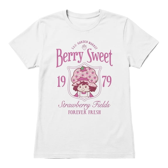 Strawberry Shortcake Berry Sweet Women's Graphic Short Sleeve T-Shirt ( White, S-XXL)