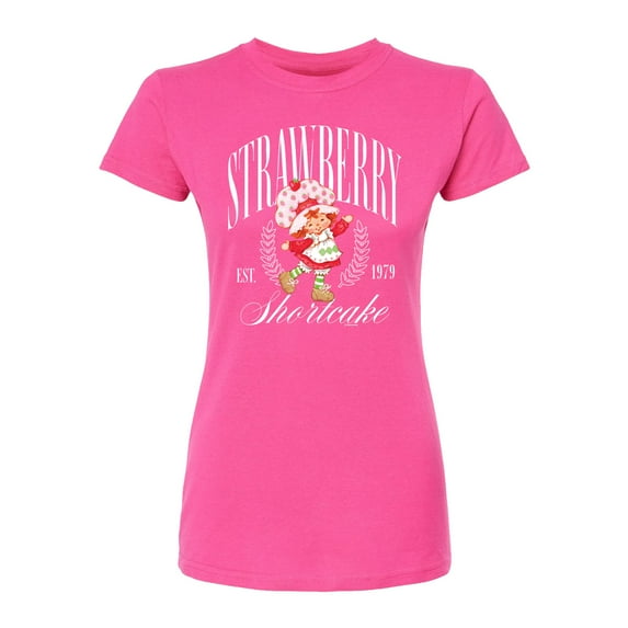 Strawberry Shortcake - Collegiate - Juniors Fitted Graphic T-Shirt