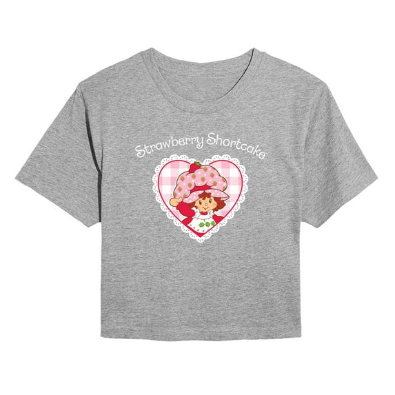 Strawberry Shortcake - Coquette Heart - Juniors Cropped Graphic T-Shirt