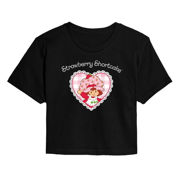 Strawberry Shortcake - Coquette Heart - Juniors Cropped Graphic T-Shirt