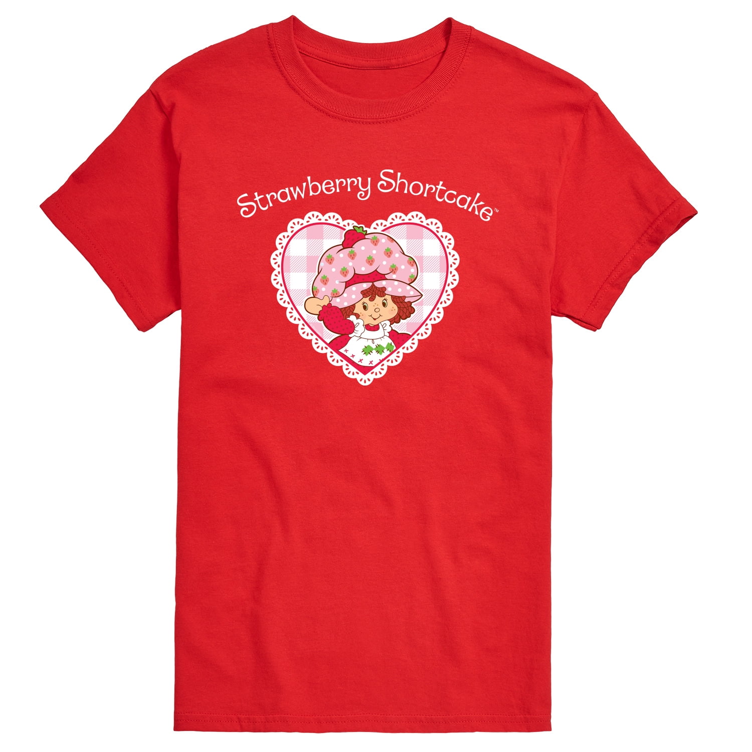 Sequin Strawberry Crew Neck Short Sleeve T Shirt